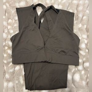 Matching workout set, sports bra women’s: Large, leggings women’s: Medium